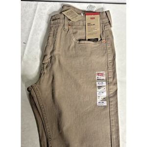 Levi’s 505 Regular Fit Men’s Jeans Size 32x30 NWT Khaki Tan Denim Straight Leg P
